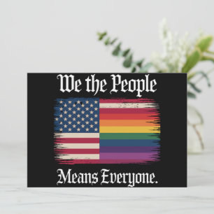 Wir das Volk bedeutet jeder USA LGBT Gleichheit Einladung
