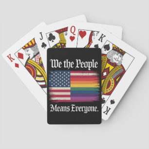 Wir das Volk bedeutet jeder USA LGBT Gleichheit Spielkarten