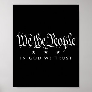 Wir, das Volk Gottes, wir vertrauen dem amerikanis Poster