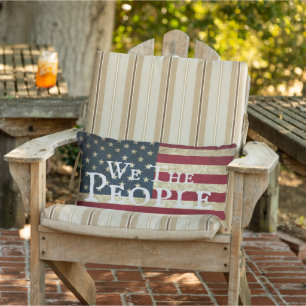 Wir das Volk Grunge amerikanische Flagge  Kissen Für Draußen