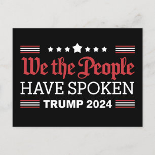 Wir, das Volk, haben gesprochen Trump 2024 Einladungspostkarte