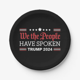 Wir das Volk haben gesprochen Trump 2024 Pappteller