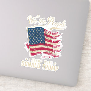 Wir das Volk ich stehe hinter Donald Trump Vintage Aufkleber
