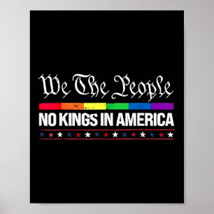 Wir das Volk Keine Könige In Amerika Regenbogenfla Poster