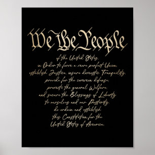Wir das Volk Präambel zur US-Verfassung 4. Juli Poster