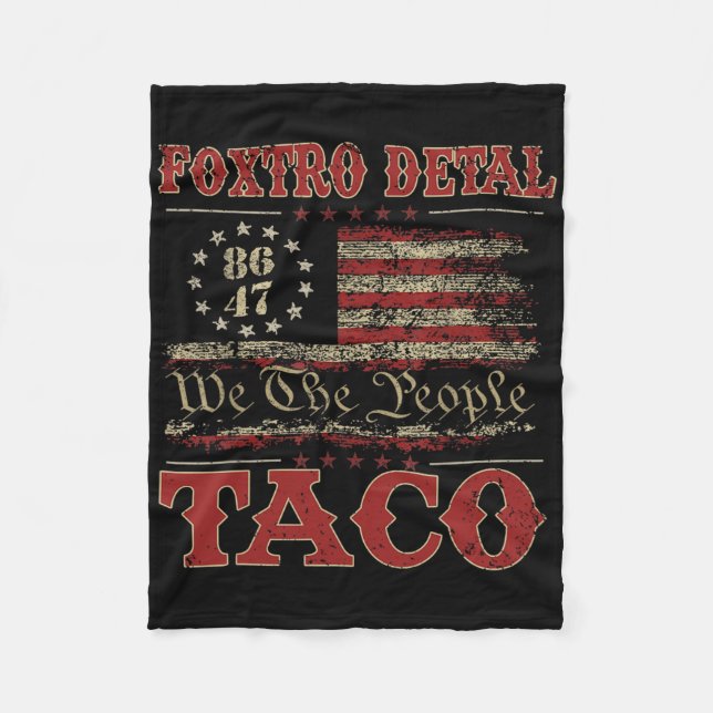 Wir Das Volk Taco Foxtrot Delta Taco 2  Fleecedecke (Vorderseite)