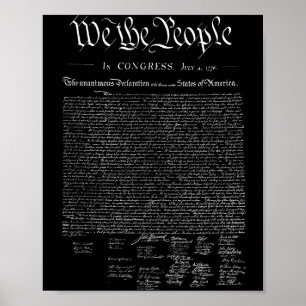 Wir das Volk _ uns Unabhängigkeitserklärung Poster
