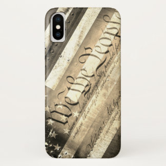 Wir das Volk Vintage-amerikanische Flagge Case-Mate iPhone Hülle