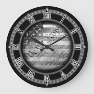 Wir das Volk Vintage-Amerikanische Flagge Wanduhr
