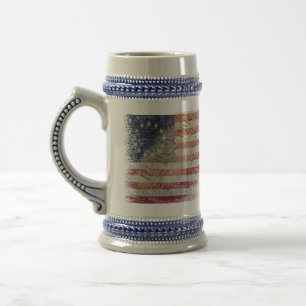 WIR DAS VOLK Vintage Betsy Ross Amerikanische Flag Bierglas