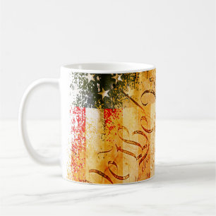 WIR DAS VOLK Vintage Retro Rock Amerikanische Flag Kaffeetasse