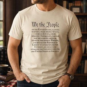 Wir, das Volk, vollständige Präambel US-Verfassung T-Shirt