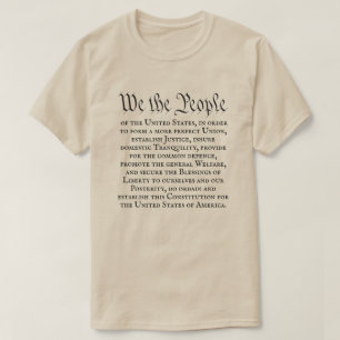 Wir, das Volk, vollständige Präambel US-Verfassung T-Shirt