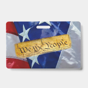 Wir, die amerikanische Flagge Ausweis