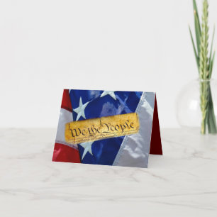 Wir, die amerikanische Flagge Dankeskarte