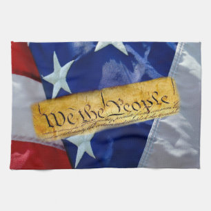 Wir, die amerikanische Flagge Geschirrtuch