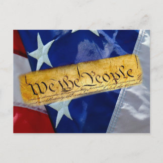 Wir, die amerikanische Flagge Postkarte