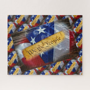 Wir, die amerikanische Flagge Puzzle