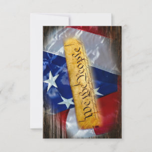 Wir, die amerikanische Flagge RSVP Karte