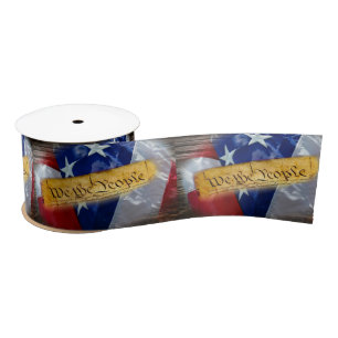 Wir, die amerikanische Flagge Satinband