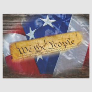 Wir, die amerikanische Flagge Seidenpapier