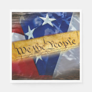 Wir, die amerikanische Flagge Serviette