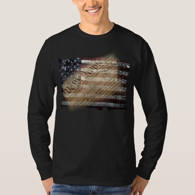 Wir, die amerikanische Flagge T-Shirt (Vorderseite)