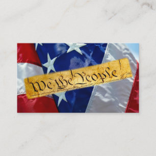 Wir, die amerikanische Flagge Visitenkarte