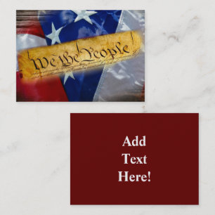 Wir, die amerikanische Flagge Visitenkarte