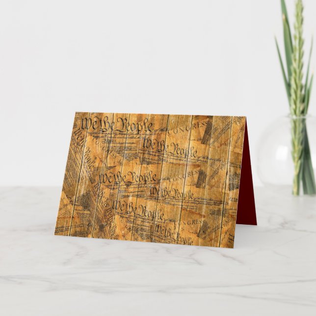 Wir, die amerikanische Verfassung Dankeskarte (Vorderseite)