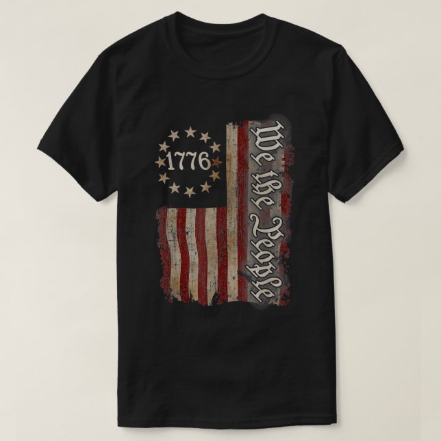 Wir, die amerikanische Volksgeschichte 1776 für Mä T-Shirt (Design vorne)