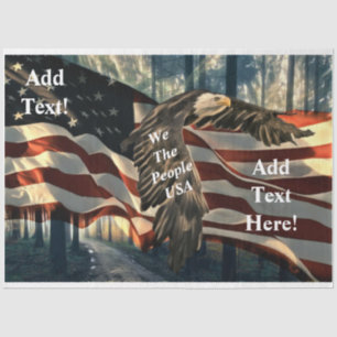Wir, die amerikanische Volksverfassung Bald Adler Seidenpapier