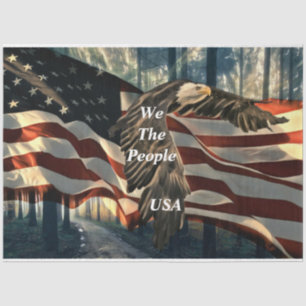 Wir, die amerikanische Volksverfassung Bald Eagle Seidenpapier