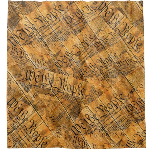 Wir, die amerikanische Volksverfassung Rustikales  Duschvorhang (Vorderseite)