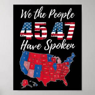 Wir, die Leute haben gesprochen US Wahl 2024 Karte Poster