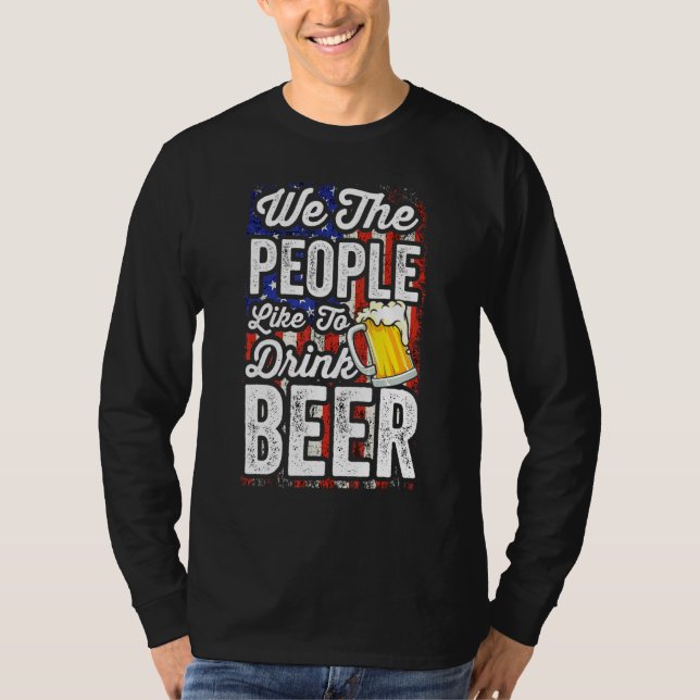 Wir, die Leute mögen Bier trinken Par T-Shirt (Vorderseite)