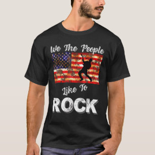Wir, die Leute mögen die amerikanische Flagge rock T-Shirt