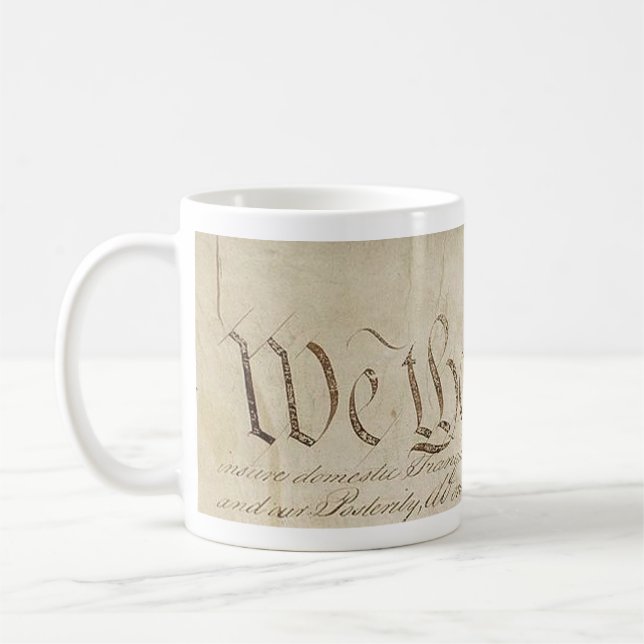 "Wir die Leute" US-Konstitutions-Tasse Kaffeetasse (Links)