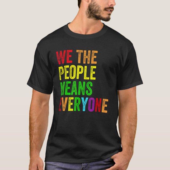 Wir, die Leute, verstehen jeden Retro LGBT Pride M T-Shirt (Vorderseite)