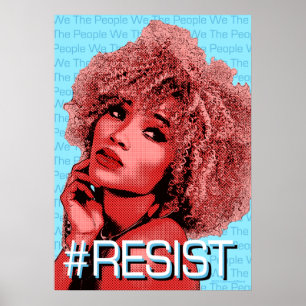 Wir die Leute WIDERSTEHEN Kunst Poster