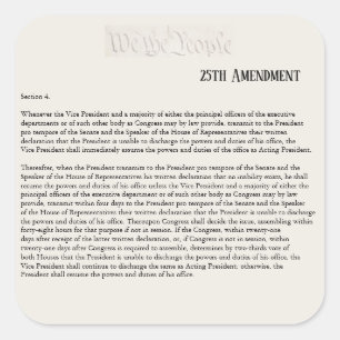 Wir, die Menschen 25. Verfassungsänderung widerste Quadratischer Aufkleber