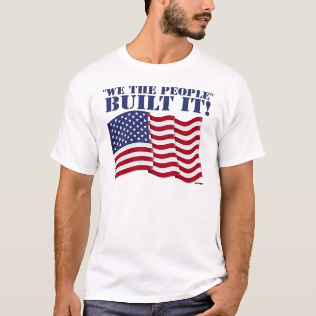 "WIR DIE MENSCHEN" BAUEN SIE! T-Shirt (Vorderseite)