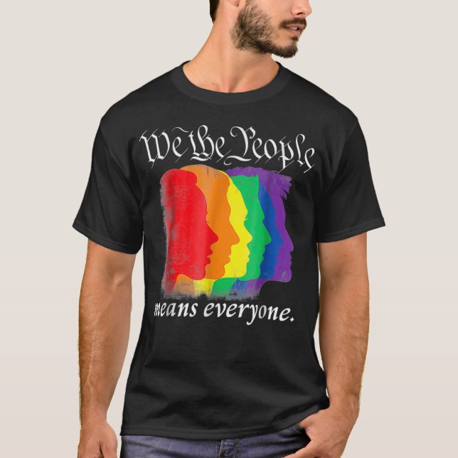 WIR DIE MENSCHEN BEDEUTEN ALLE Gay Pride Shirt 201 (Vorderseite)
