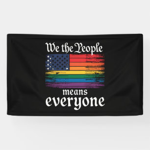 Wir, die Menschen, bedeuten, dass alle USA LGBTQ-F Banner