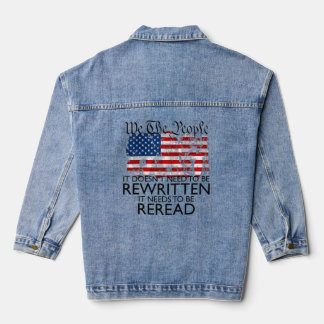 Wir, die Menschen, die es braucht, um die Verfassu Jeansjacke