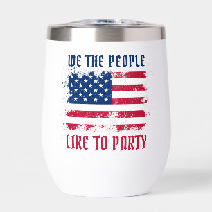 Wir die Menschen Funny Distressed USA Flag 4. Juli