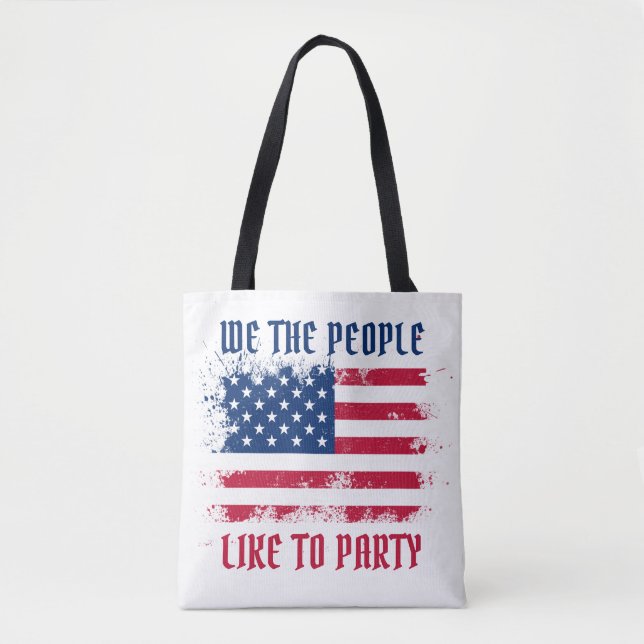 Wir die Menschen Funny Distressed USA Flag 4. Juli (Vorderseite)