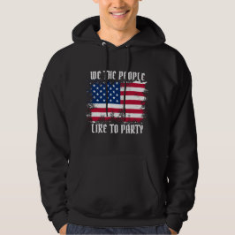 Wir die Menschen Funny Distressed USA Flag 4. Juli Hoodie