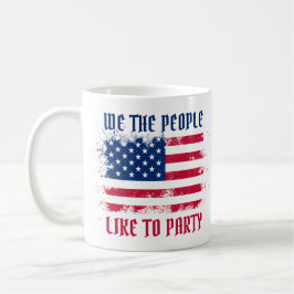 Wir die Menschen Funny Distressed USA Flag 4. Juli Kaffeetasse