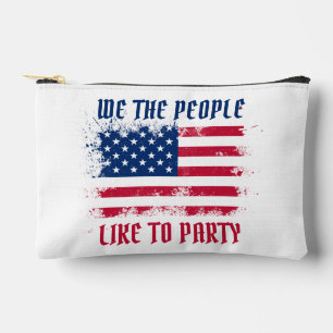 Wir die Menschen Funny Distressed USA Flag 4. Juli Zubehörtasche